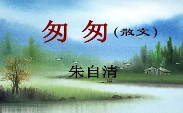 匆匆的读后感8篇